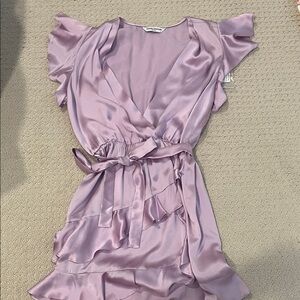 Lavender Ruffle Wrap Dress from Amanda Uprichard